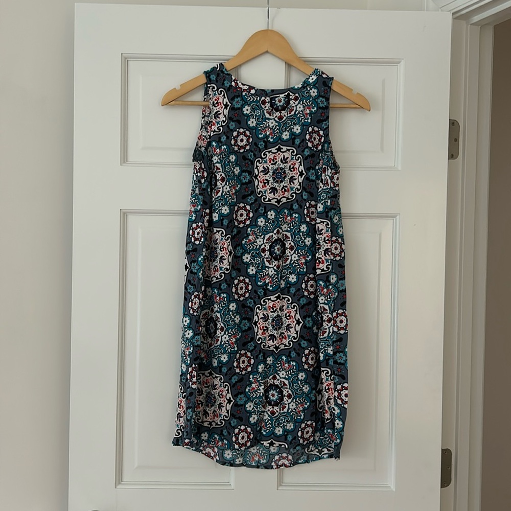 Loft Gray Print Dress